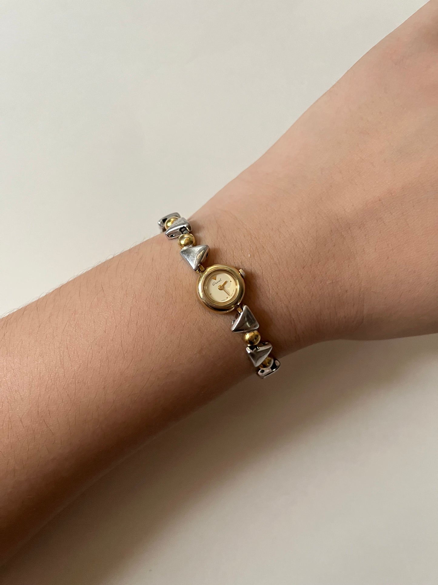 Absolutely Amazing and Unique Two Toned Watch with Small Round Dial