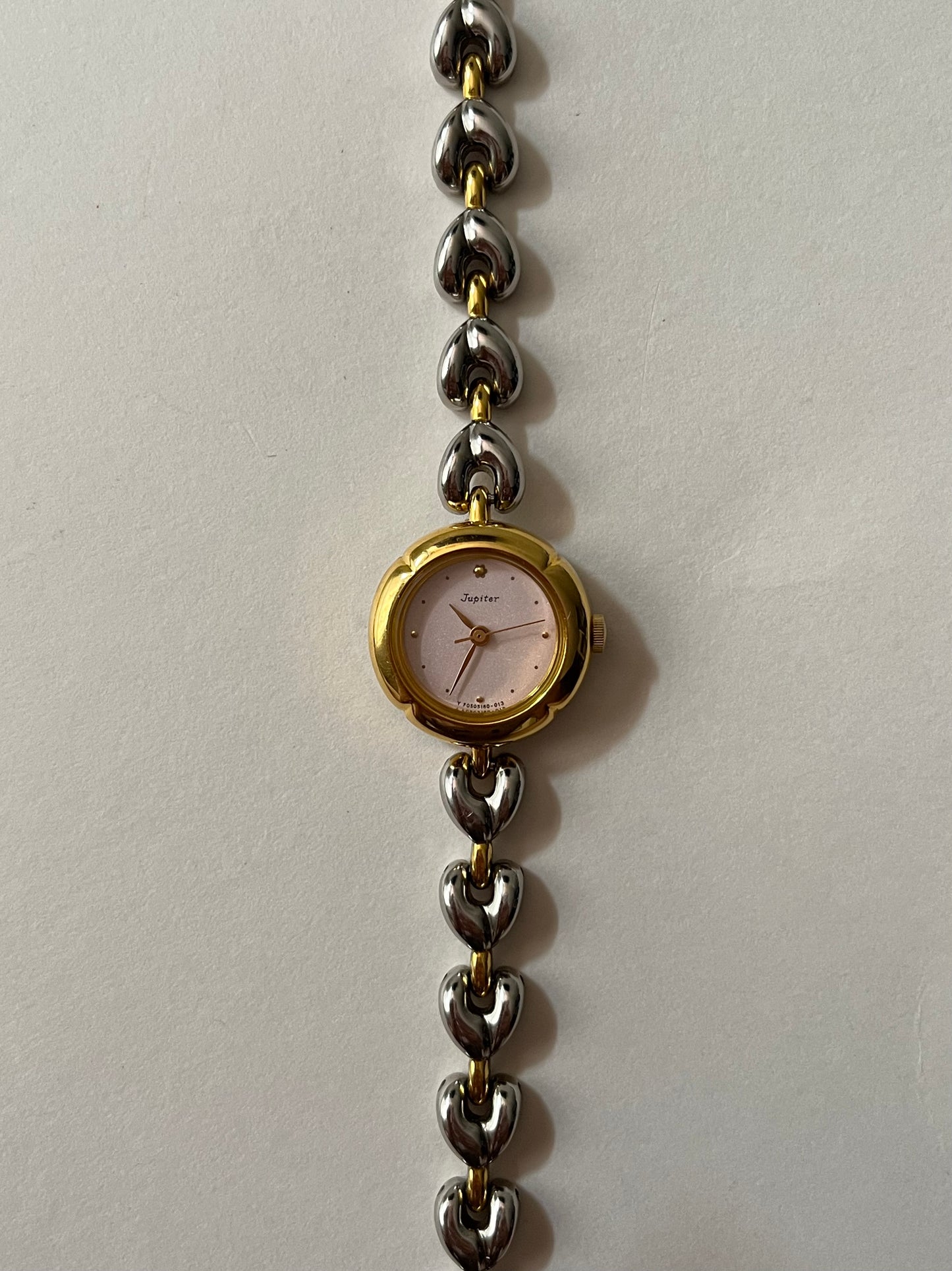 Very Rare and Stunning Two Toned Watch with Pink Round Dial