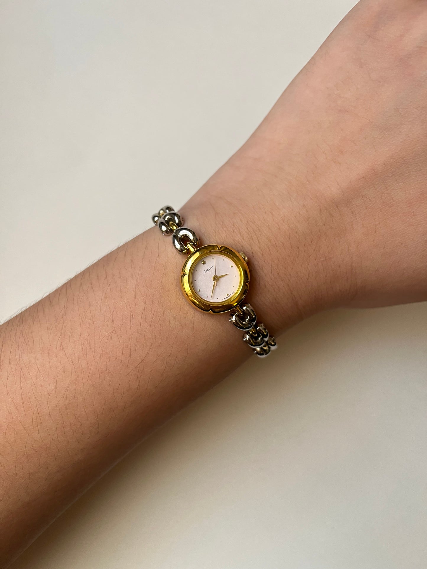 Very Rare and Stunning Two Toned Watch with Pink Round Dial