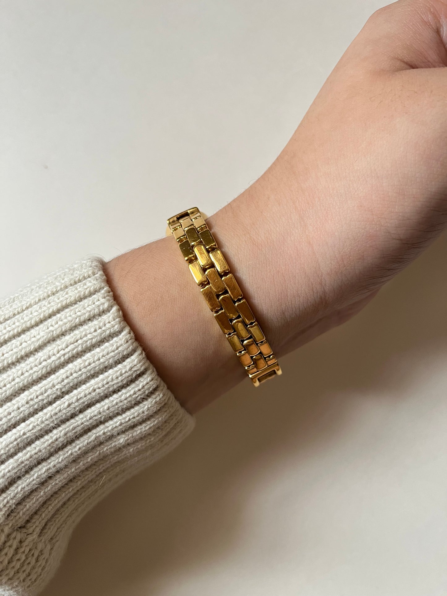 Lovely and Chic Two Toned Watch with Reversible Band