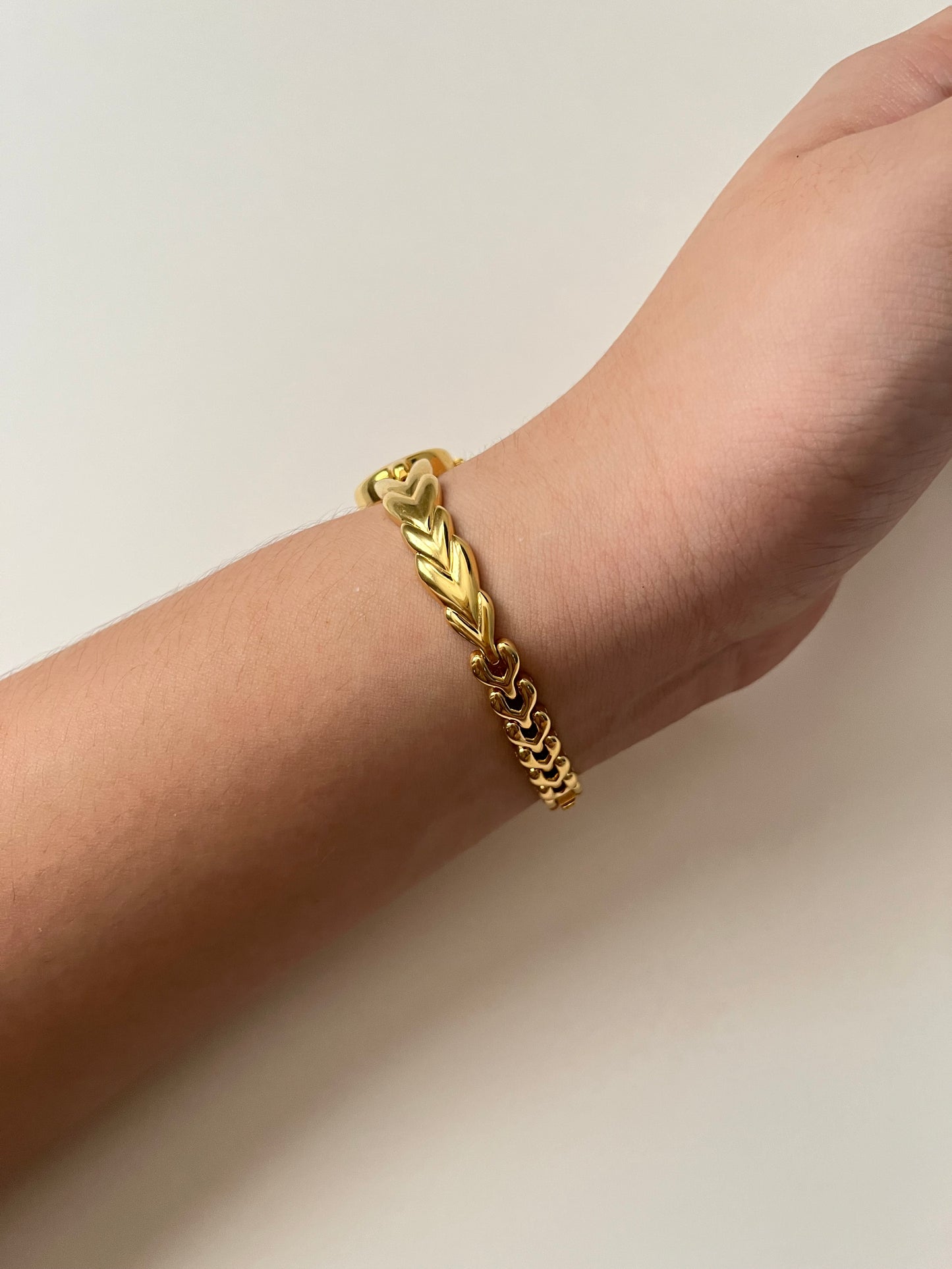 Absolutely Stunning Gold Tone Half Cuff Watch with Oval Dial