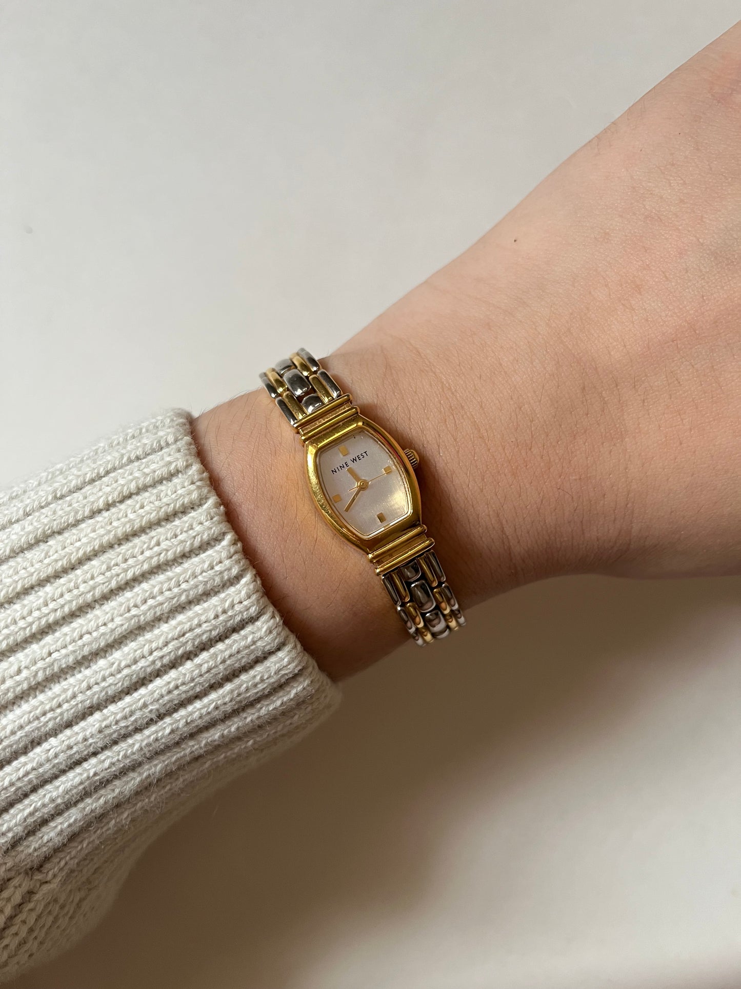 Lovely and Chic Two Toned Watch with Reversible Band