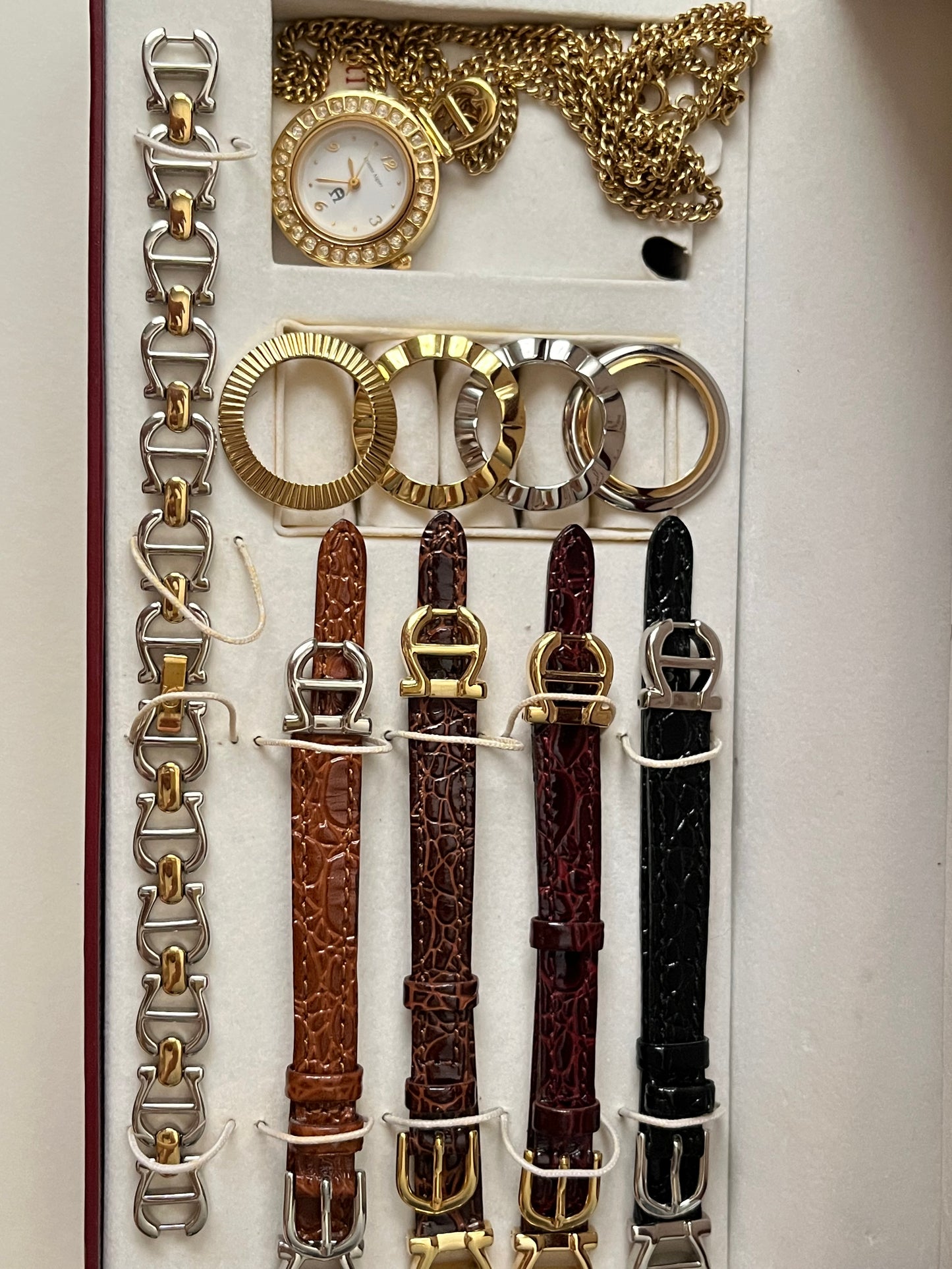 Extremely Rare Gold Tone Interchangeable Wrist and Pocket Watch Set