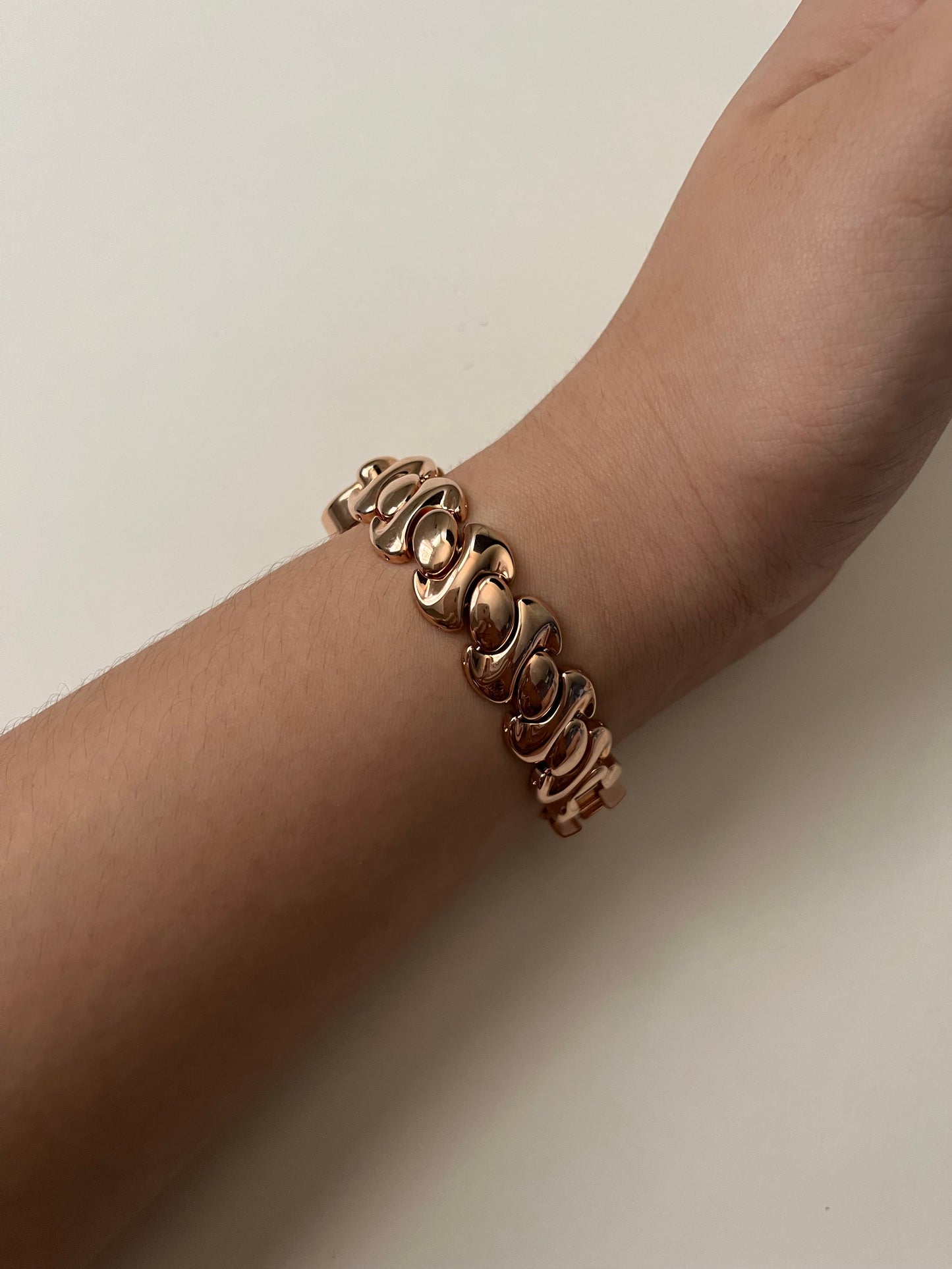 Very Unique and Astonishing Rose Gold Tone Watch with Asymmetrical Dial