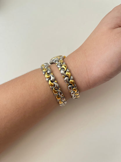 Astonishing Two Toned Watch and Jewelry Set