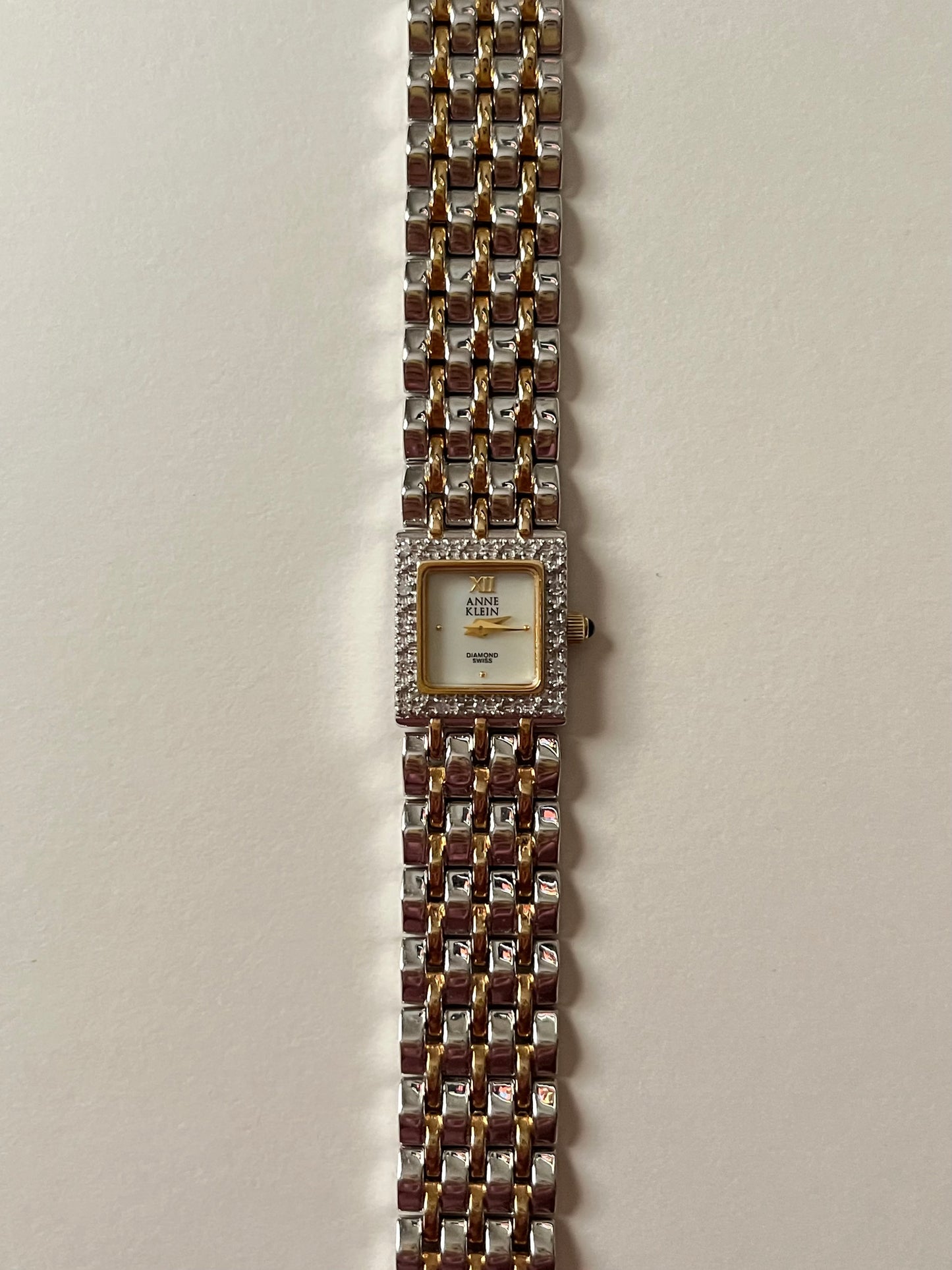 Lovely Two Toned Anne Klein Swiss Watch with Real Diamonds