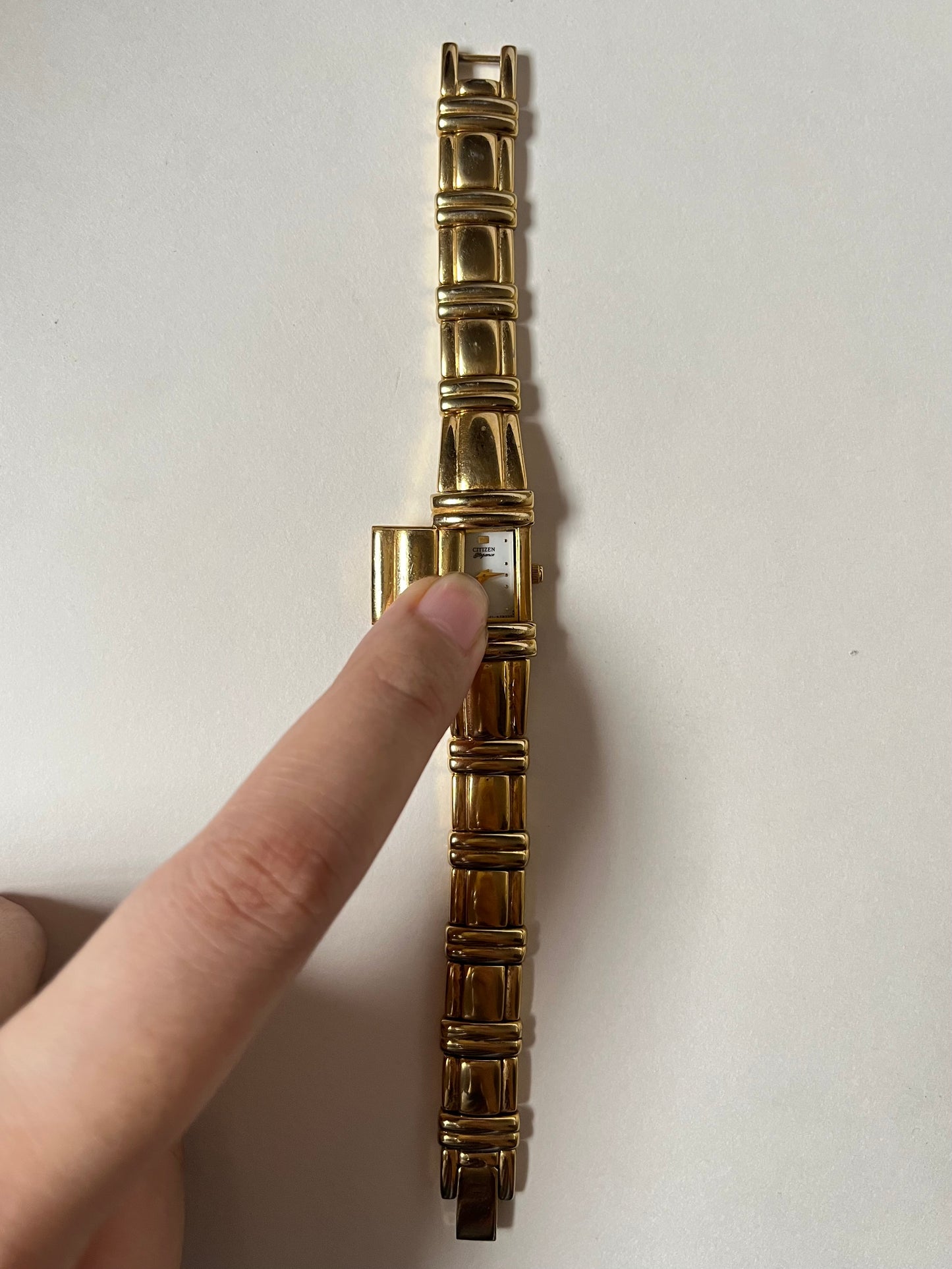 Extremely Rare Vintage Gold Tone Citizen Peekaboo/Slide-out Watch
