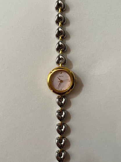 Very Rare and Stunning Two Toned Watch with Pink Round Dial