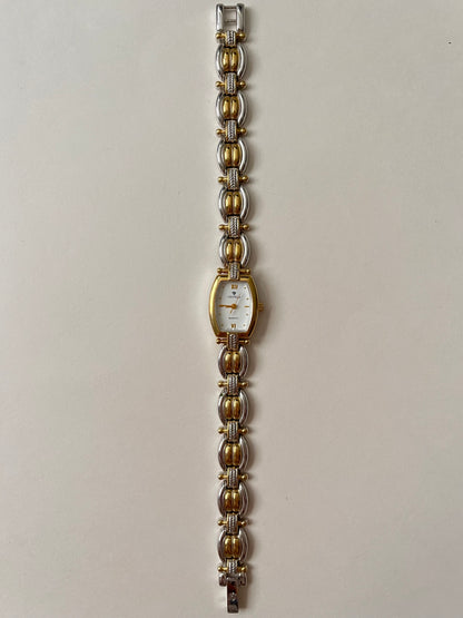 Lovely Two Toned Croton Watch with Intricate Band Design