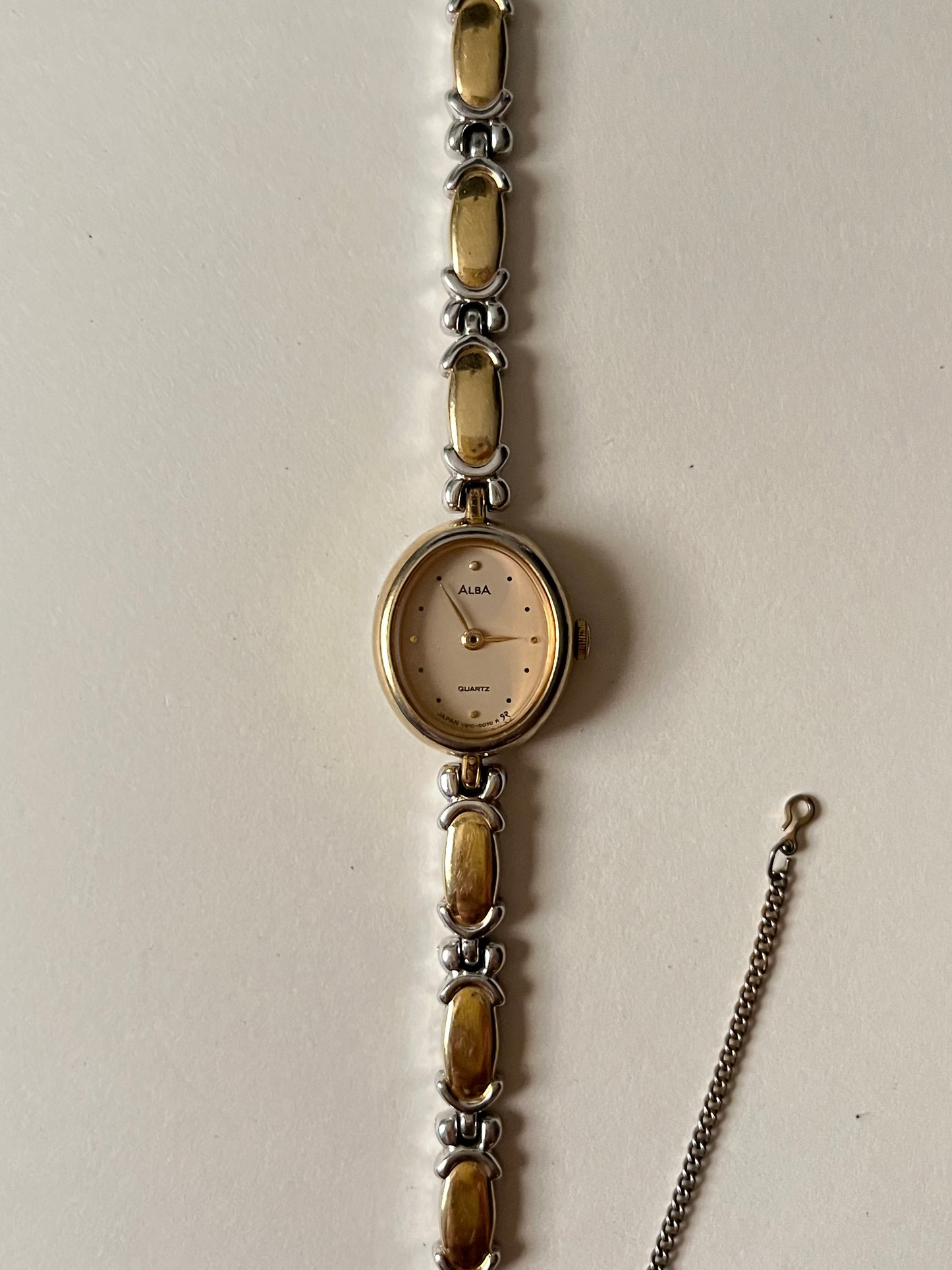 Beautiful Unique and Dainty Two Toned Alba Watch with Oval Dial