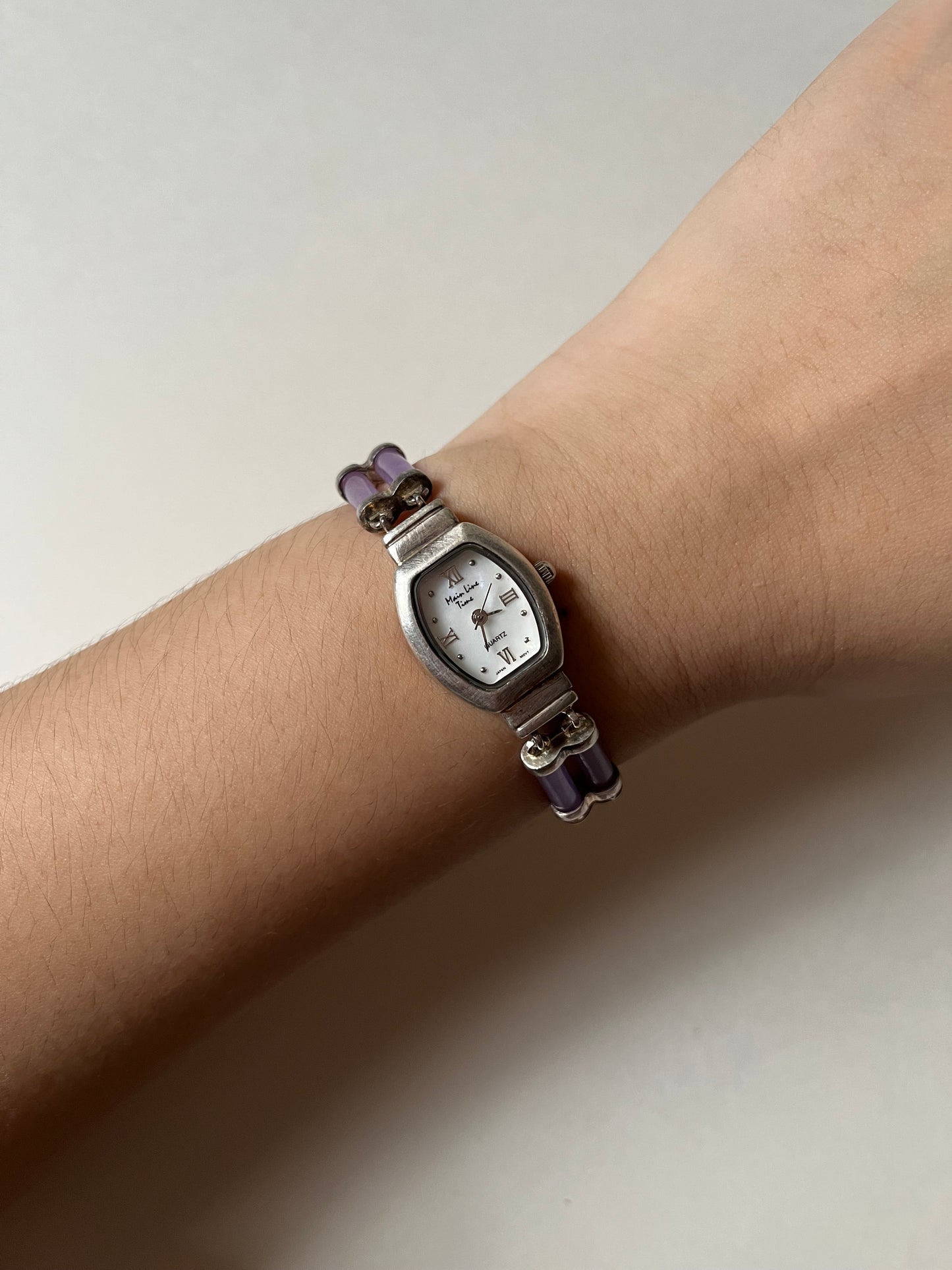 Extremely Rare 925 Silver Watch with Multi-Colored Jade Stones Accent