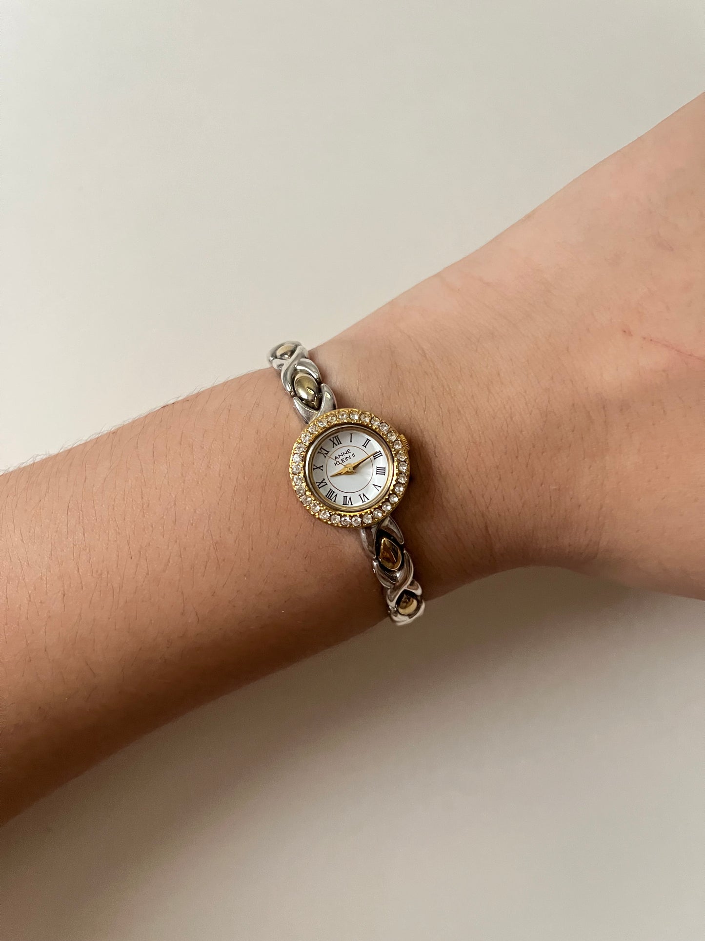 Lovely Two Toned Anne Klein Watch with Interchangeable Bezels