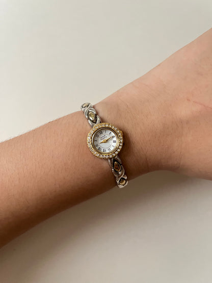 Lovely Two Toned Anne Klein Watch with Interchangeable Bezels