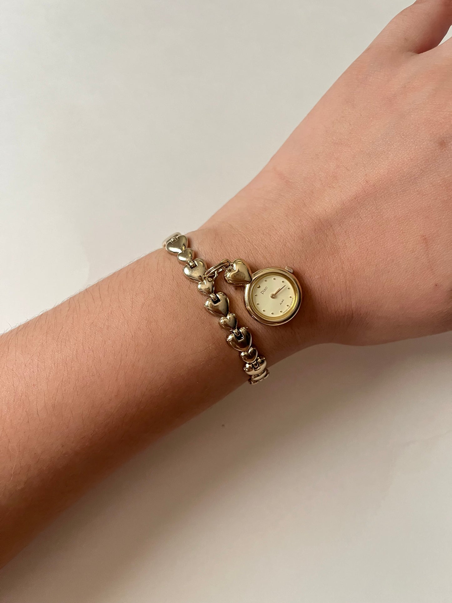 Very Rare and Cutest Gold Tone Pino Seiko Watch with Pendant Style Dial