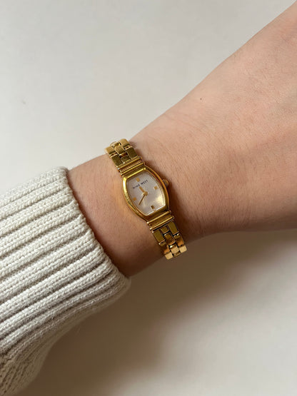 Lovely and Chic Two Toned Watch with Reversible Band