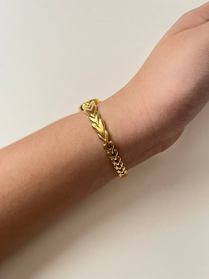 Absolutely Stunning Gold Tone Half Cuff Watch with Oval Dial