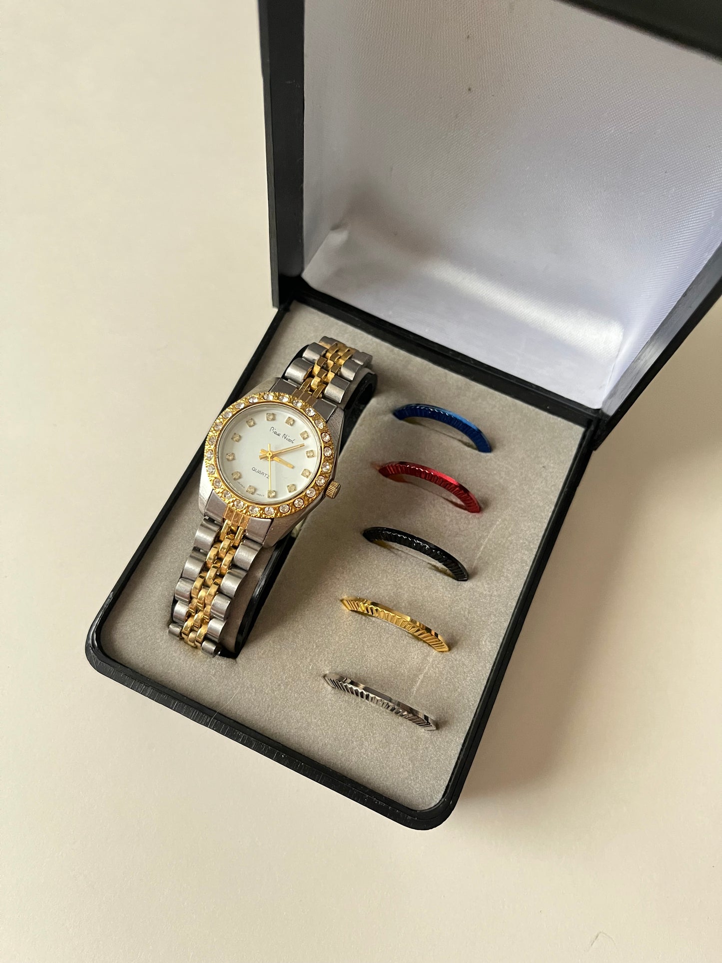 Classic Two Toned Watch with Interchangeable Bezels (A Rolex Dupe)