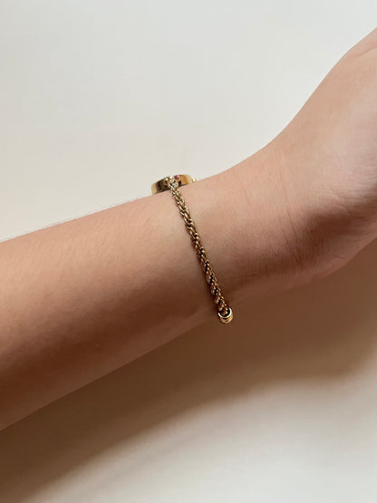 Super Dainty Rare Gold Tone Cocktail Dress Watch with Rubies and White Stones Accent