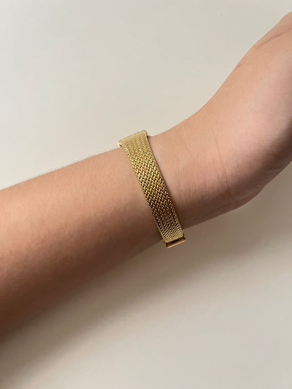 Very Chic and Classy Gold Tone Cocktail Watch with Dainty Rectangular Dial