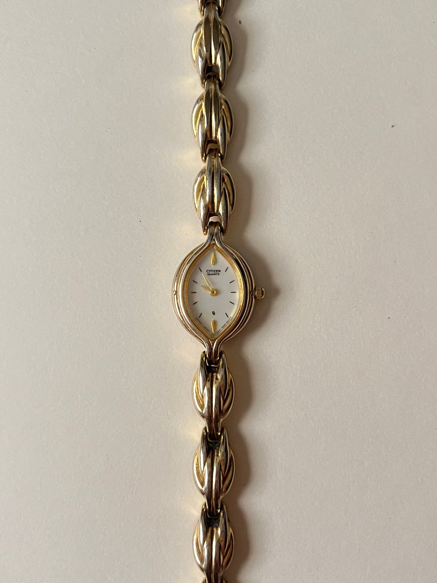 Lovely Two Toned Citizen Watch with Oval Dial