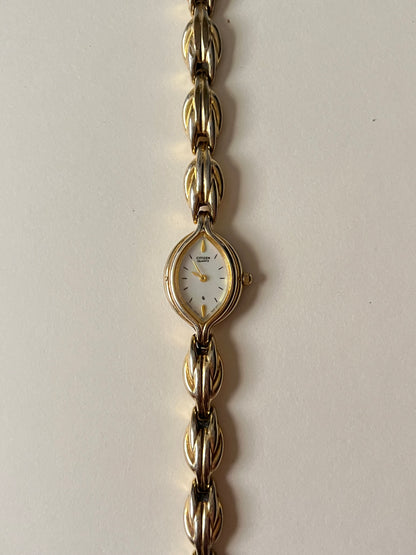 Lovely Two Toned Citizen Watch with Oval Dial