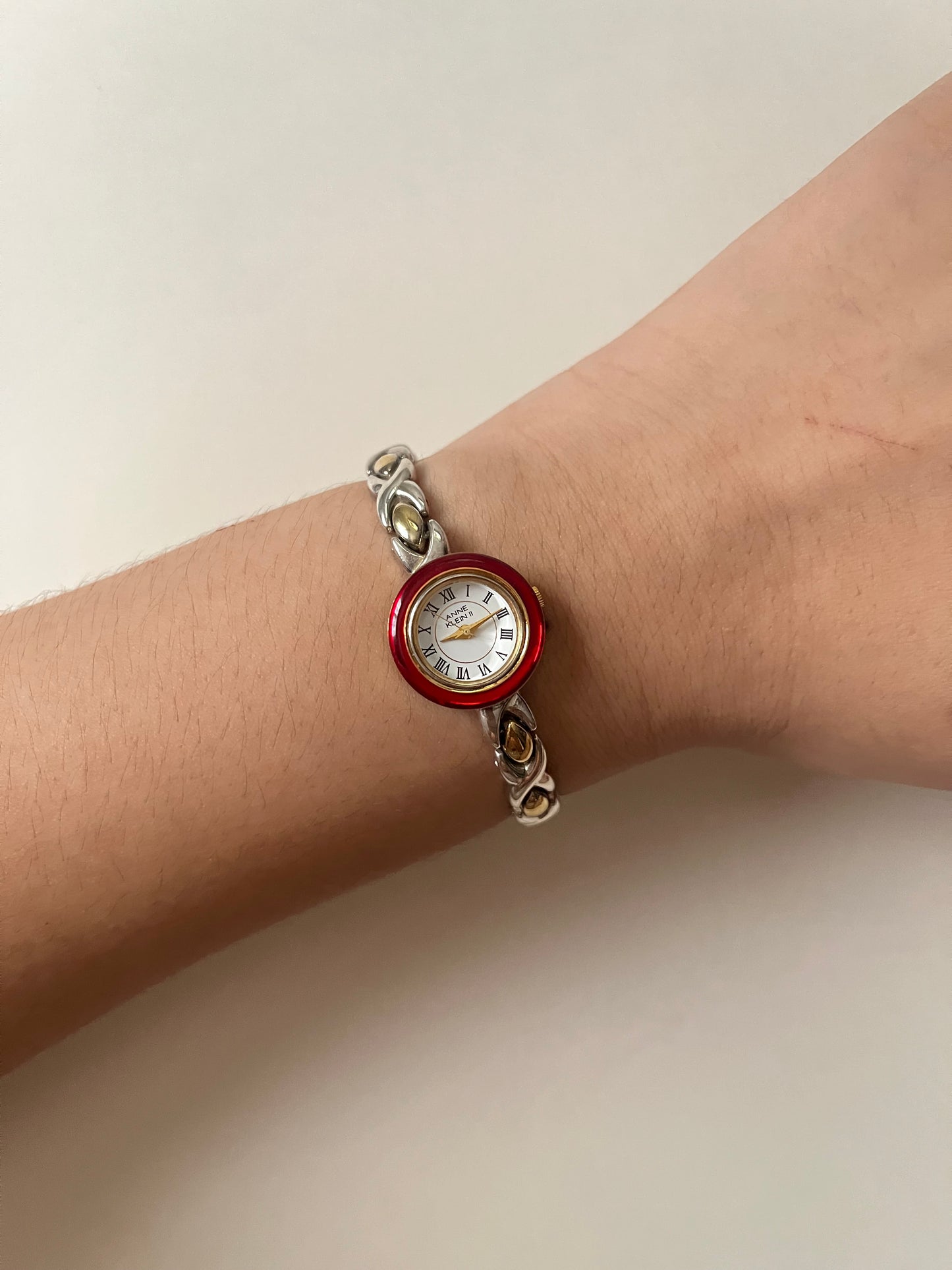 Lovely Two Toned Anne Klein Watch with Interchangeable Bezels