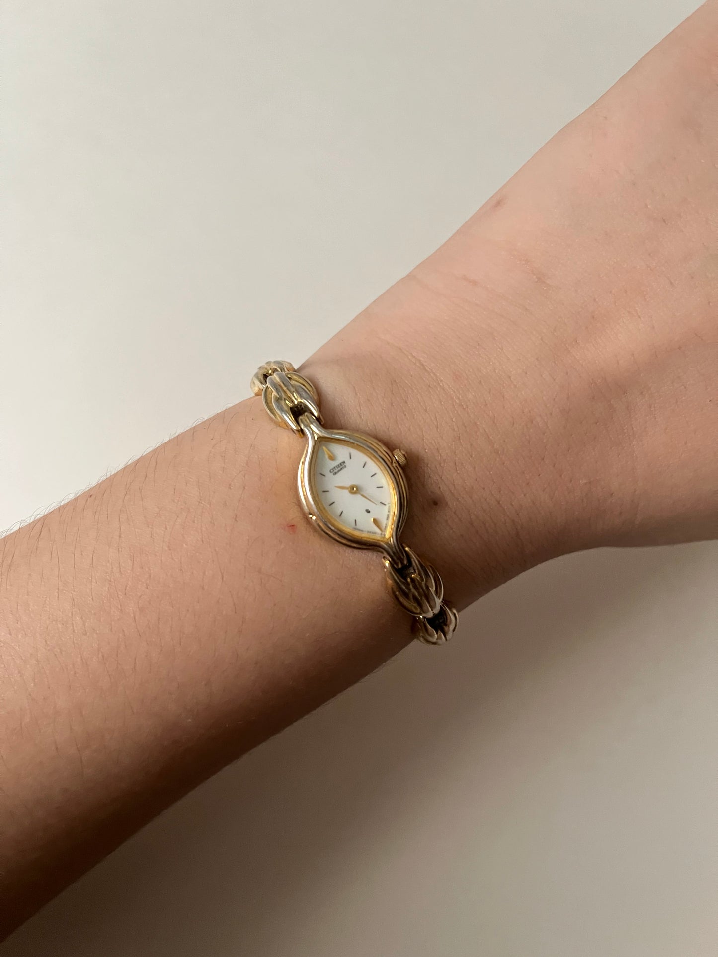 Lovely Two Toned Citizen Watch with Oval Dial