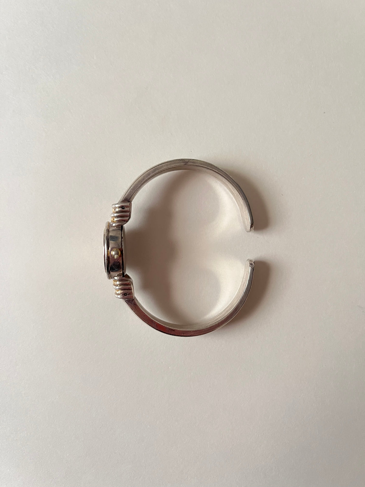 Two Toned Open Cuff Anne Klein Watch with Interchangeable Bezels