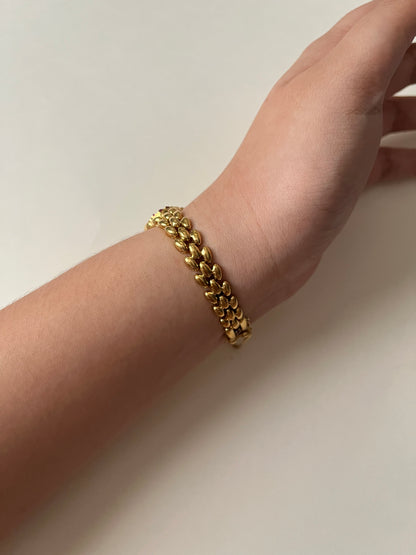 Extremely Rare and Astonishing Gold Tone Seiko Watch with Real Rubies Accent