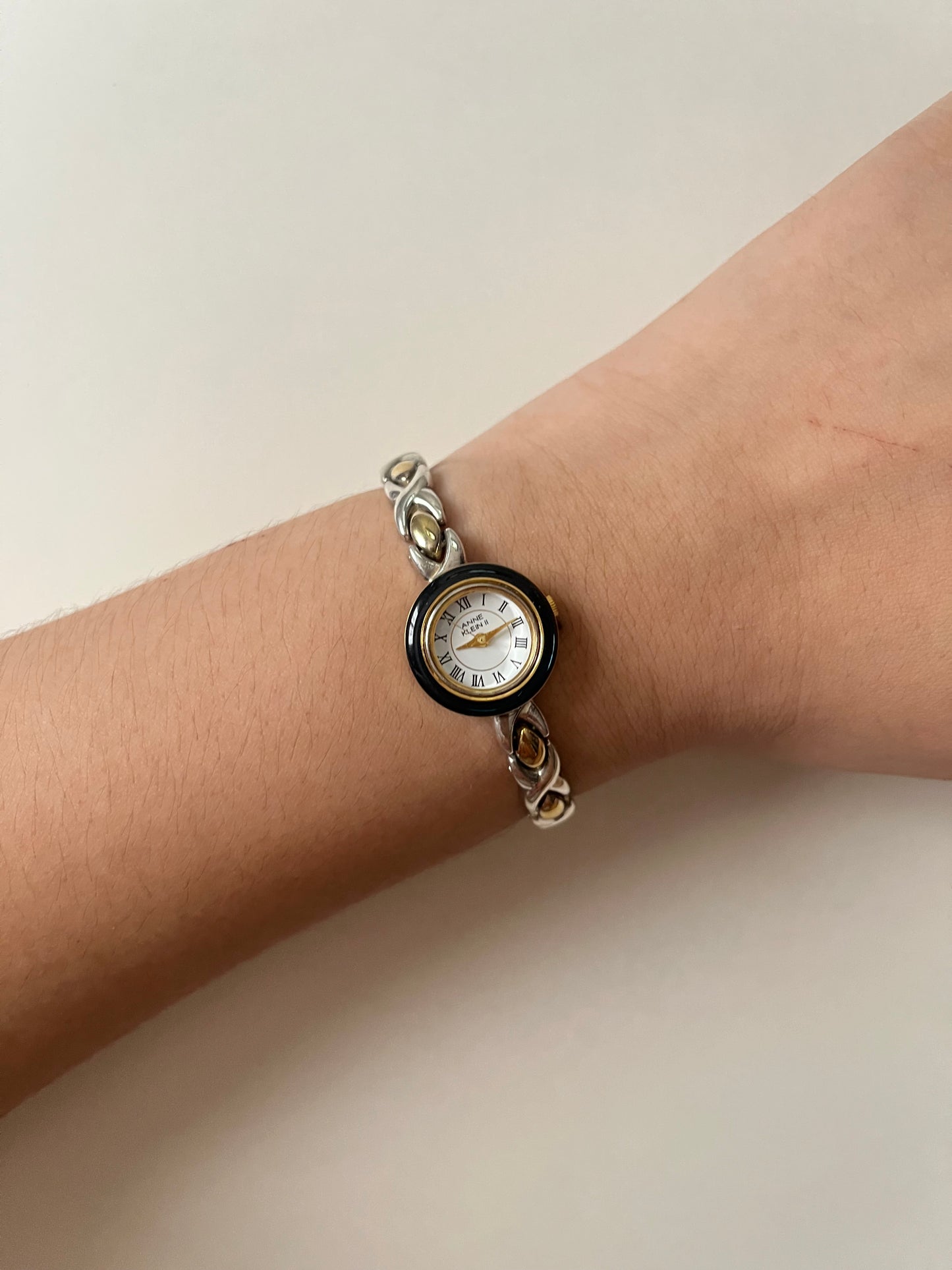Lovely Two Toned Anne Klein Watch with Interchangeable Bezels