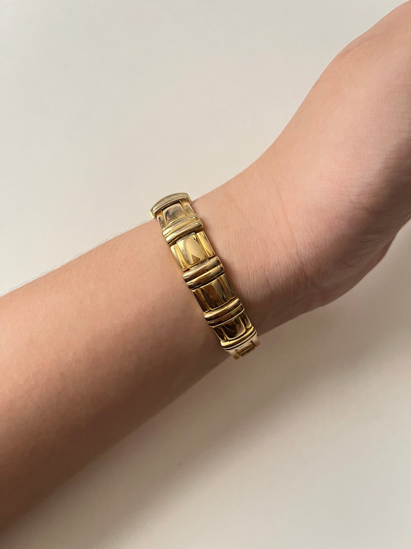 Extremely Rare Vintage Gold Tone Citizen Peekaboo/Slide-out Watch with Diamond Accents