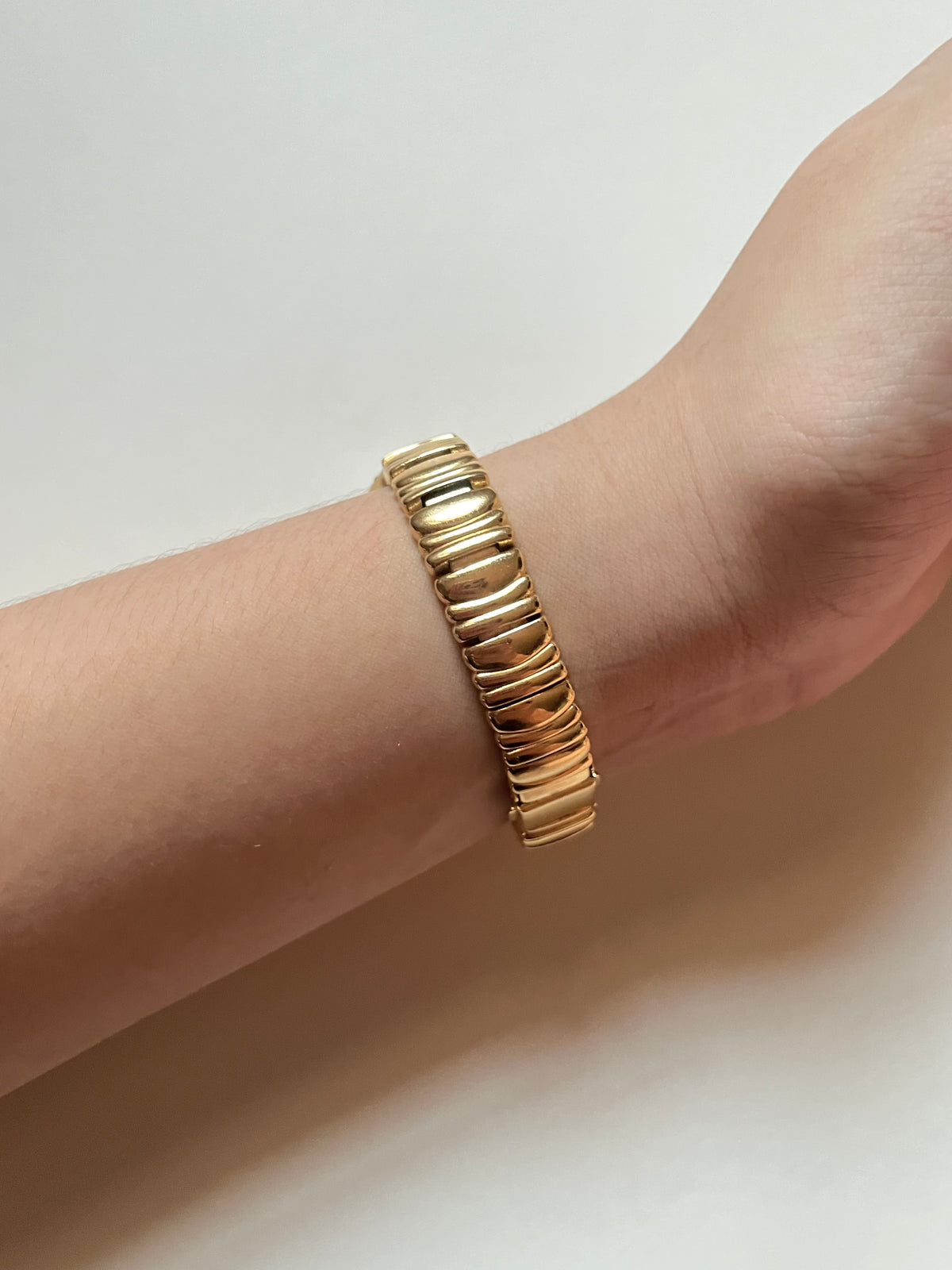 Stunning Gold Tone Watch with Bejeweled Oval Dial (A Cartier Baignoire Homage)