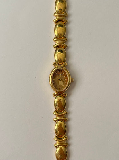 Stunning Gold Tone Pulsar Watch with Oval Dial