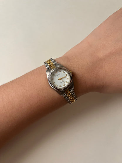 Classic Two Toned Watch with Interchangeable Bezels (A Rolex Dupe)