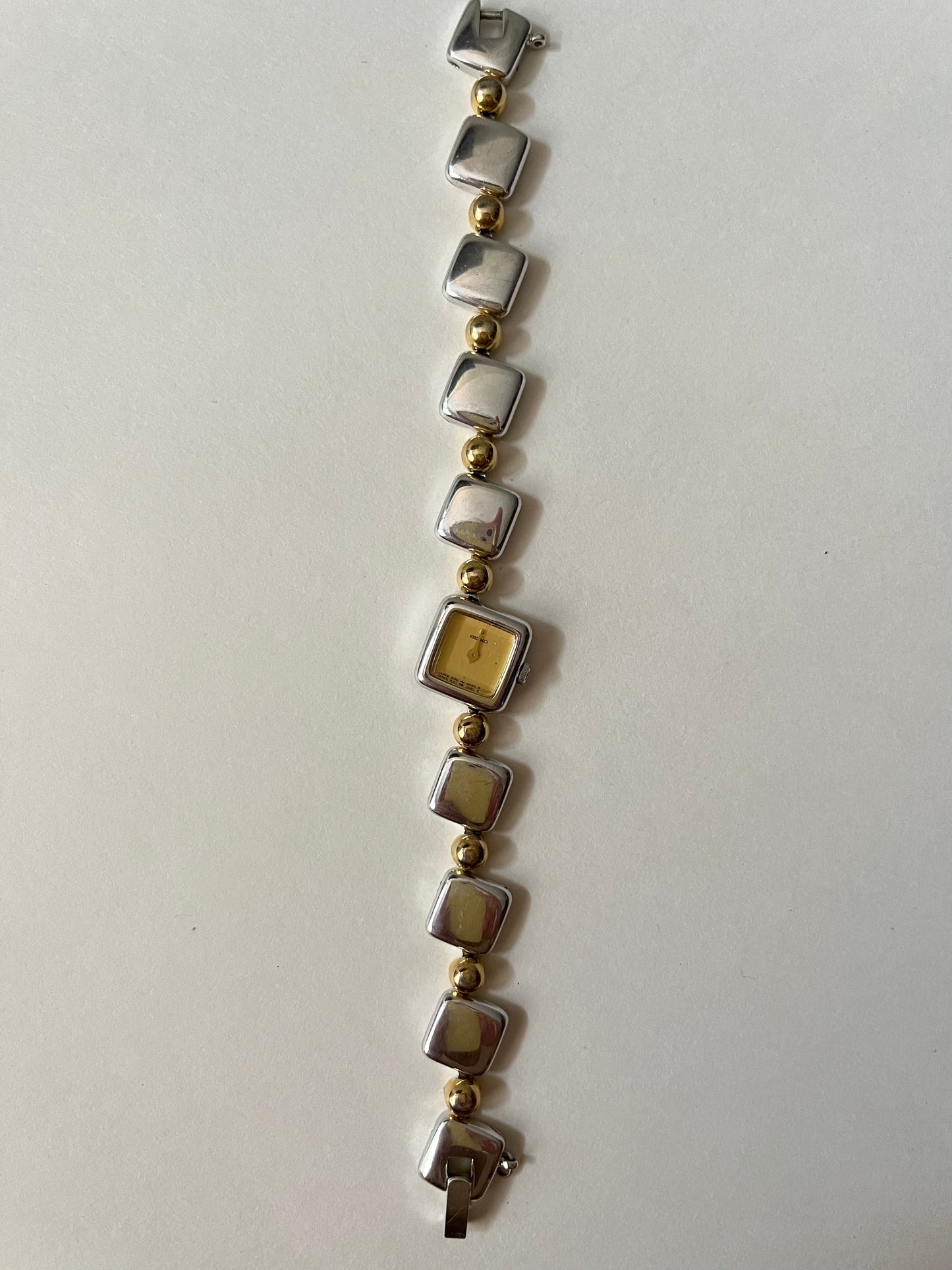 Extremely Unique Two Toned Vintage Geometric Style Seiko Watch