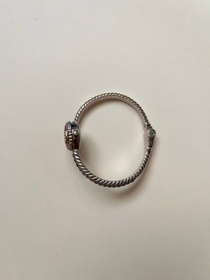 Very Unique Silver Tone Peekaboo Open Cuff Watch with Purple Stones Accent