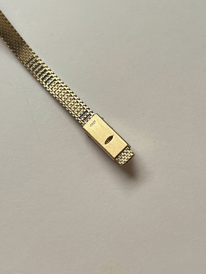 Astonishing Vintage Gold Tone Italy Made Jules Jurgensen Cocktail Watch with Real Diamonds