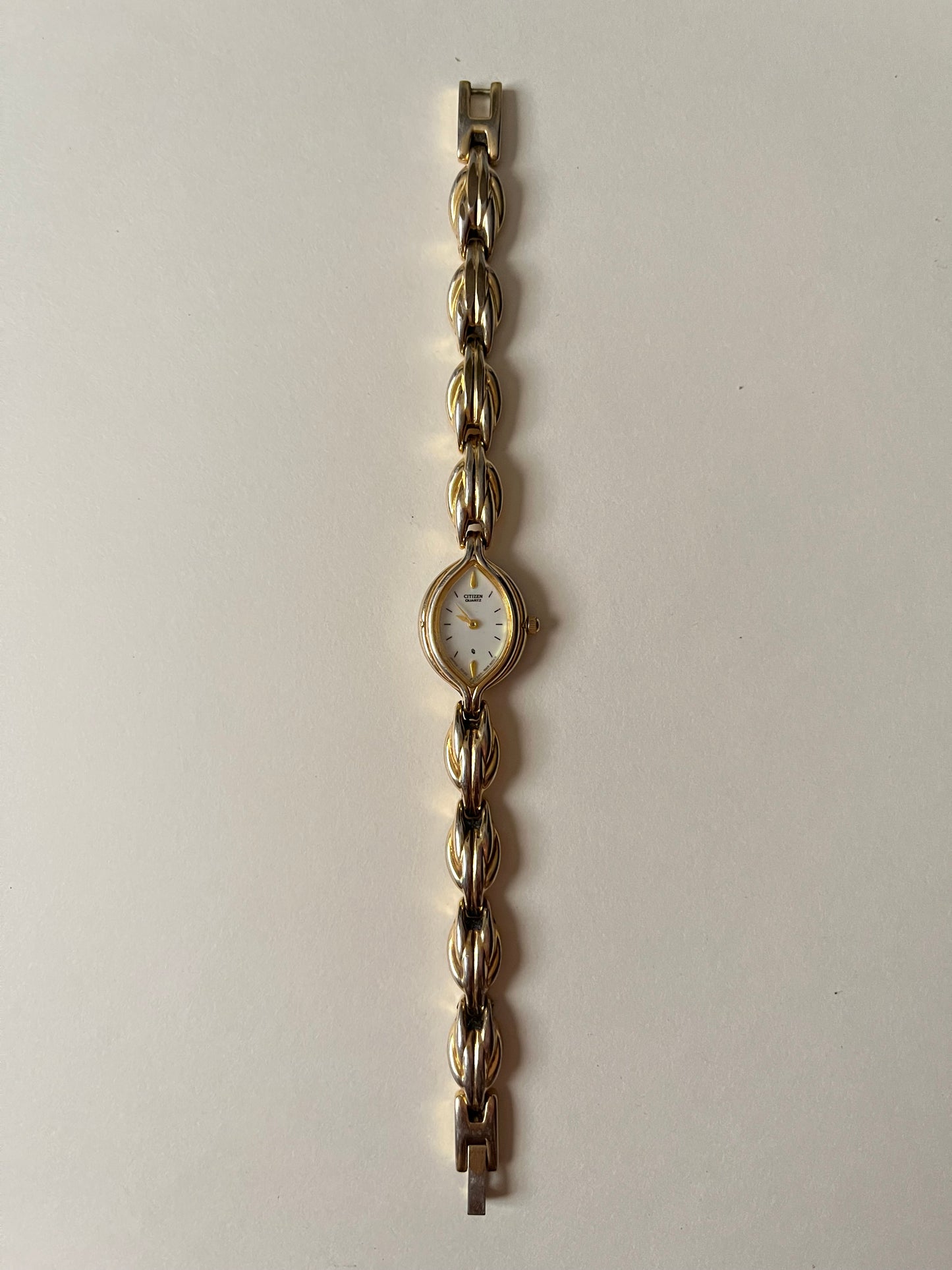 Lovely Two Toned Citizen Watch with Oval Dial