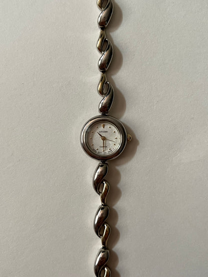 Very Rare and Dainty Two Toned Citizen Watch with Small Round Dial