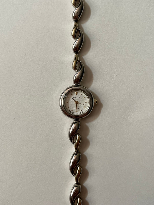 Very Rare and Dainty Two Toned Citizen Watch with Small Round Dial